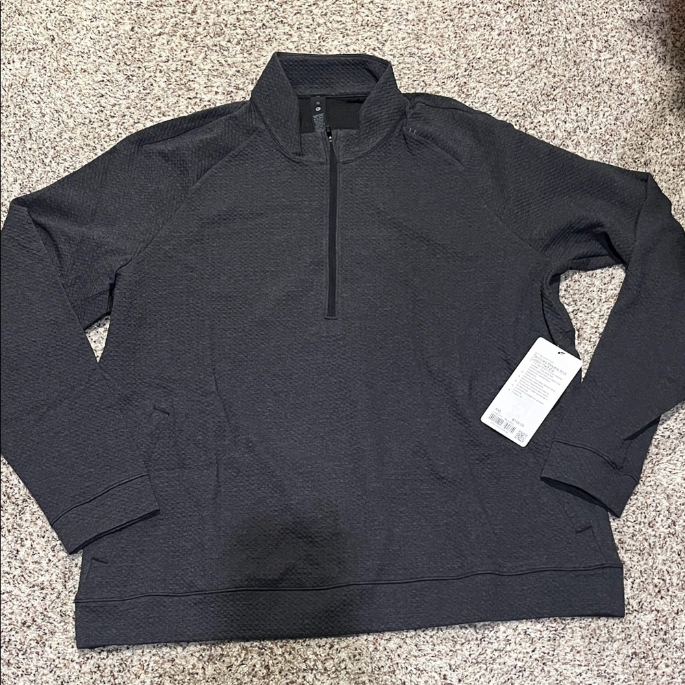 NWT Lululemon Men's Black Zip Up Sweater (XXL)